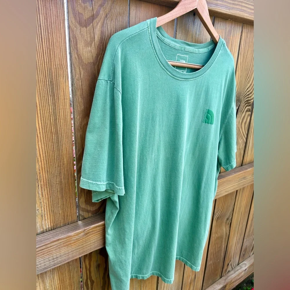 The North Face Shirt  Garment Dye Tee Deep Grass Green 100% Cotton Sz. XXL